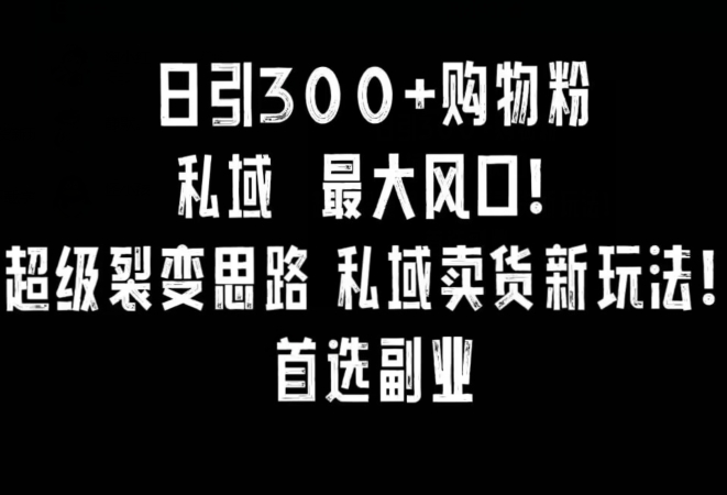 日引300+购物粉,超级裂变思路,私域卖货新玩法,小红书首选副业【揭秘】插图 日引300+购物粉,超级裂变思路,私域卖货新玩法,小红书首选副业【揭秘】