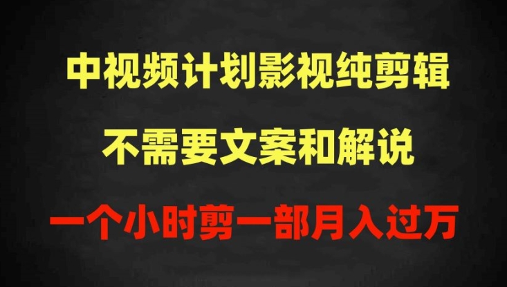 中视频计划影视纯剪辑,不需要文案和解说,一个小时剪一部,100%过原创月入过万【揭秘】插图 中视频计划影视纯剪辑,不需要文案和解说,一个小时剪一部,100%过原创月入过万【揭秘】