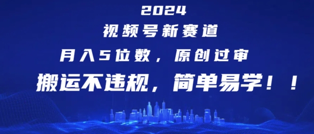 2024视频号新赛道,月入5位数+,原创过审,搬运不违规,简单易学【揭秘】插图 2024视频号新赛道,月入5位数+,原创过审,搬运不违规,简单易学【揭秘】