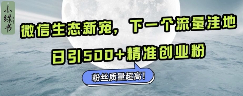 微信生态新宠小绿书:下一个流量洼地,日引500+精准创业粉,粉丝质量超高插图 微信生态新宠小绿书:下一个流量洼地,日引500+精准创业粉,粉丝质量超高