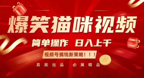 爆笑猫咪视频:简单操作,日入过K,视频号搞钱新策略【揭秘】插图 爆笑猫咪视频:简单操作,日入过K,视频号搞钱新策略【揭秘】