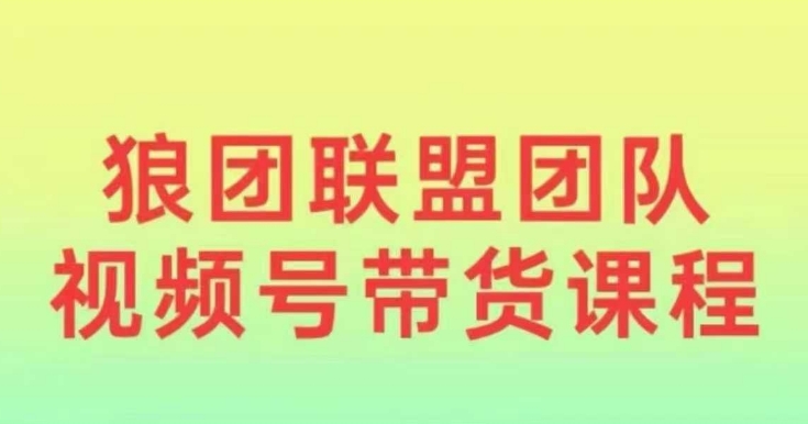 狼团联盟2024视频号带货,0基础小白快速入局视频号插图 狼团联盟2024视频号带货,0基础小白快速入局视频号