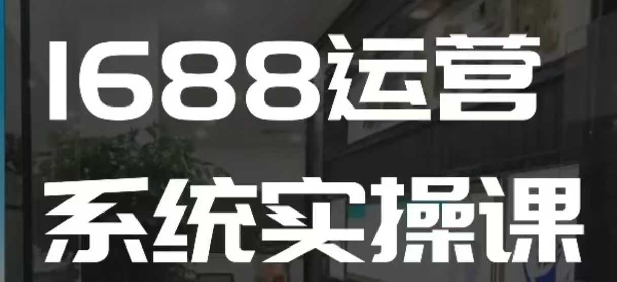 1688高阶运营系统实操课,快速掌握1688店铺运营的核心玩法插图 1688高阶运营系统实操课,快速掌握1688店铺运营的核心玩法