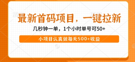 最新首码项目,操作最简单,收益高,一键拉新,1个小时单号可50+,小项目认真做每天5张+收益【揭秘】插图 最新首码项目,操作最简单,收益高,一键拉新,1个小时单号可50+,小项目认真做每天5张+收益【揭秘】