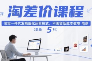 淘差价课程,淘宝一件代发精细化运营模式,不囤货低成本做电商(更新12月)