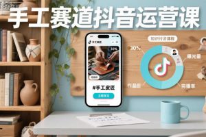 手工赛道抖音运营课，手工赛道流量运营